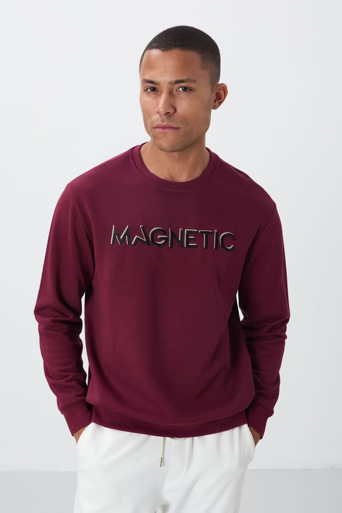 Heren Geprinte Ronde Hals Sweatshirt