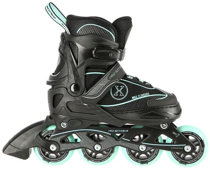 Nils Extreme NA11008 - Skates - Zwart-Mint - Verstelbaar - Comfortabel