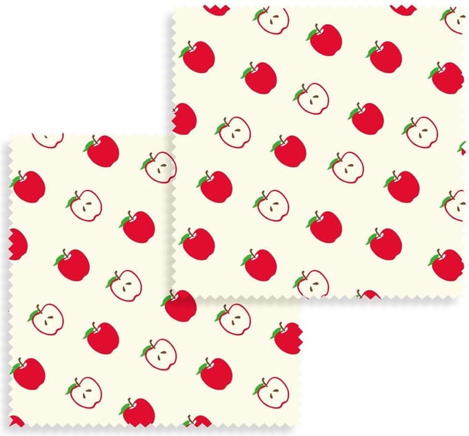 Bee's Wax - Bijenwasdoek Appel Set van 2 Stuks - Bijenwas - Multicolor -