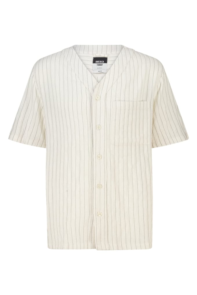 America Today Iker White/grey Maat: L | Casual Overhemden Outlet | Heren | Wit
