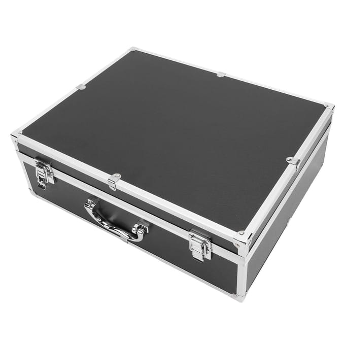 Draadloze Microfoon Case Aluminiumlegering Hard   Microfoon Schuim Draagtas Biedt Ruimte aan 4 Microfoons Ontvangers Zenders