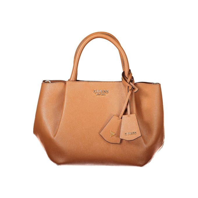 GUESS handtas schoudertas Amorette Girlfriend Satchel Cognac bruine