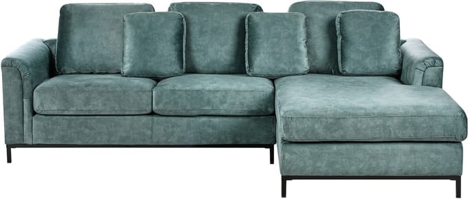 OSLO - Hoekbank - Blauwgroen - Linkerzijde - Fluweel