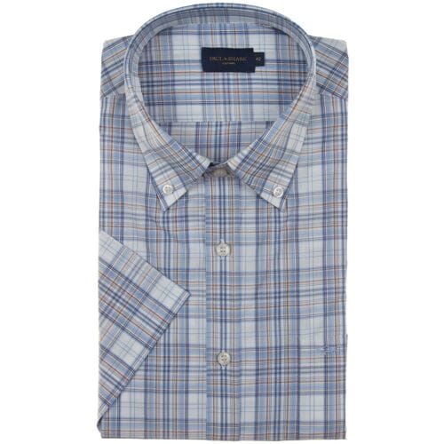 Paul & Shark Overhemd Supima Cotton Check Licht Blauw / male