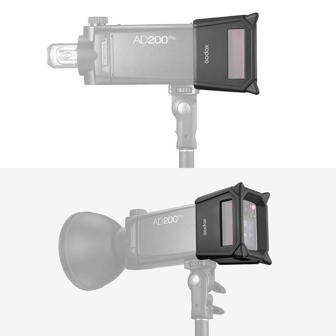 Godox AD200Pro-PC Flitshouder Beschermende Schokbestendige Lichthouder Vervanging voor Godox AD zwart