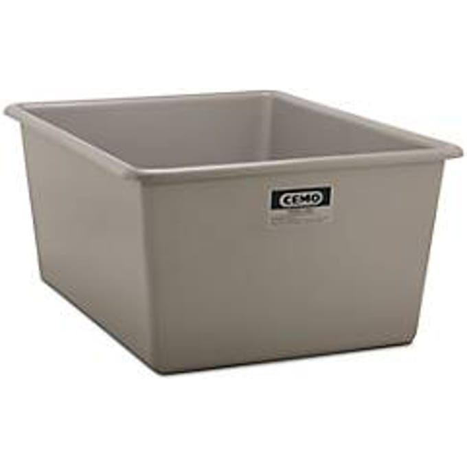 Rechthoekige container Standaard, GFK, 1500 l, grijs