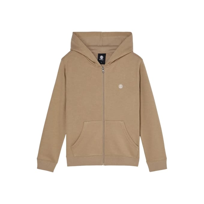 Element Icon Embroidery Sweatshirt Met Rits Beige 14 Years Jongen