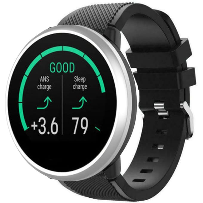 Polar Unite twill siliconen band (zwart)