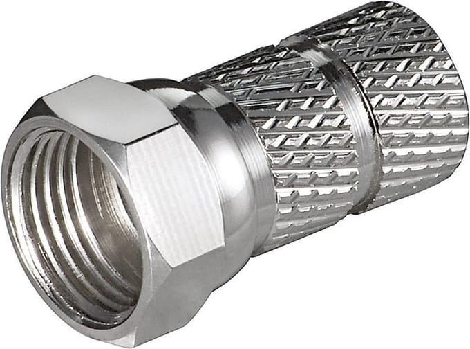 Schroef F-connector voor 5,5mm kabel / recht