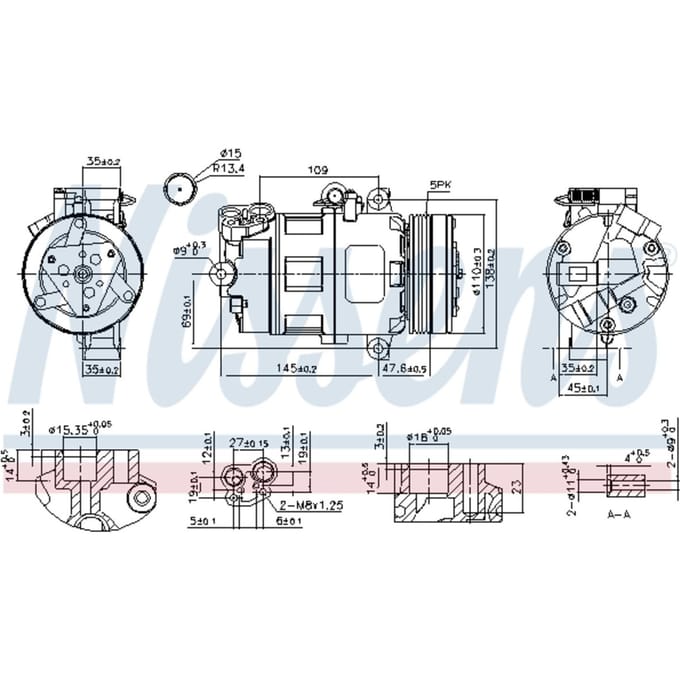 Compressor, airconditioner NISSENS 89422