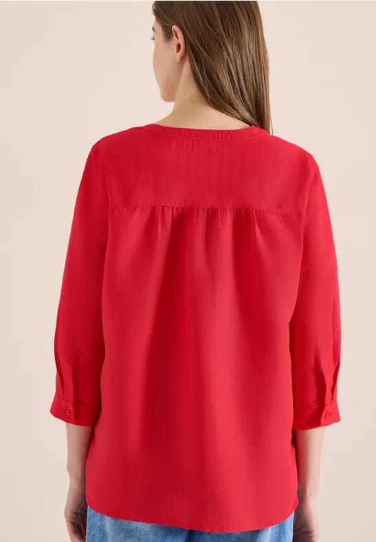 3/4 mouw blouse van linnenmix