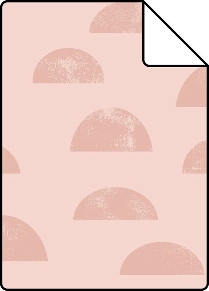 Proefstaal ESTAhome behang grafisch motief roze - 26.5 x 21 cm - 139736-S