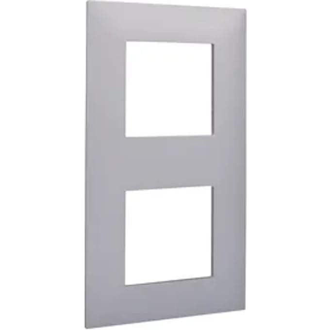 Legrand Vanela Next Dubbele Afdekplaat Horizontaal/verticaal Grijs 71mm