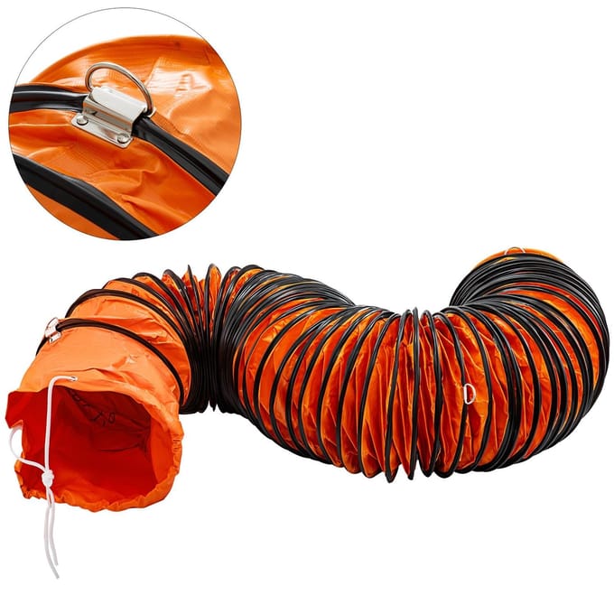 Tuyau flexible en PVC de 7,6 m / 25 pieds pour ventilateur d'extraction de 250 mm / 10  de diamètre