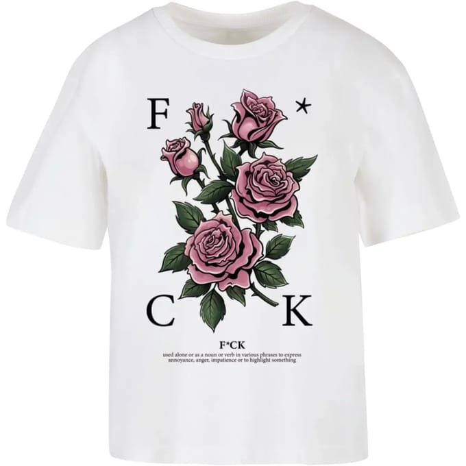 Dames-T-shirt Miss Tee F*cking Roses