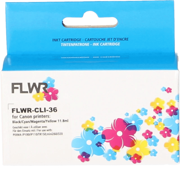 FLWR - Inktcartridge / CLI-36 / Kleur - Geschikt voor Canon