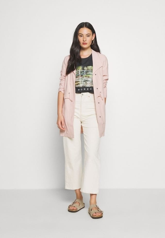 Only - Klassieke Damesjas - Roze - Effen - Herfst