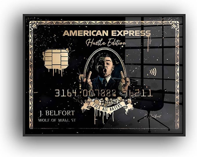 American Express schilderij - 80 X 60 CM