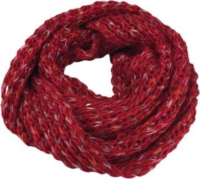 Trendy warme Loop Sjaal OLGA - Rood / Multicolor - Dames - Acryl / Polyester - Wintersjaal