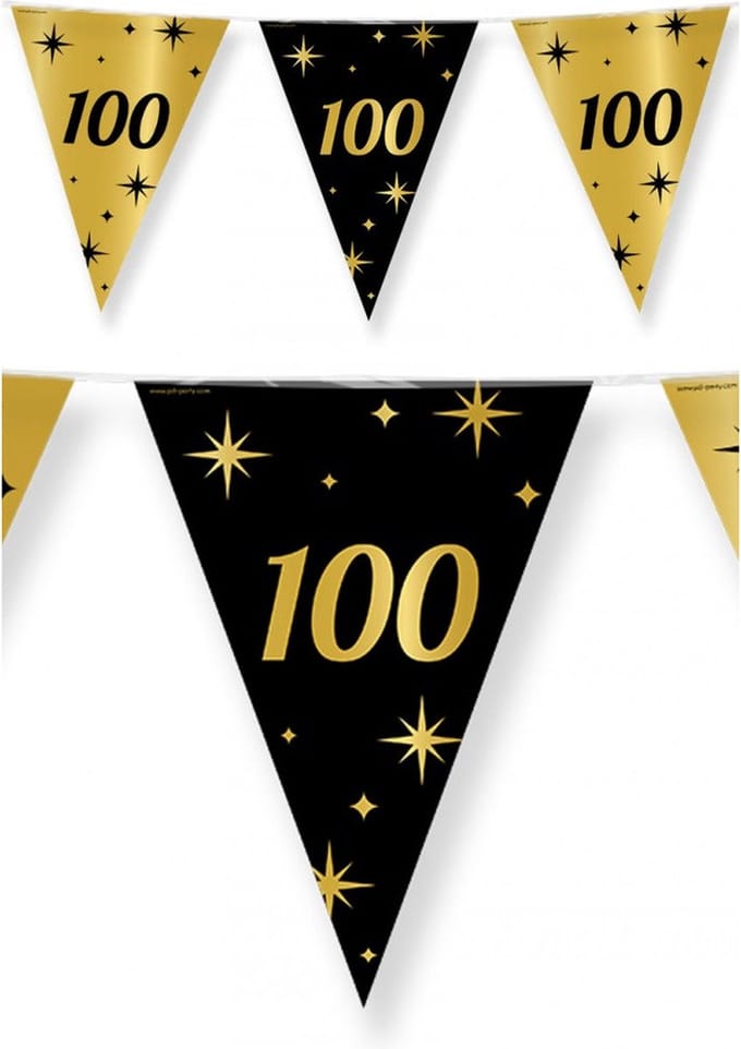 Paperdreams - Vlaggenlijn Classy Party - 100 jaar (10 meter)