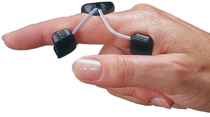 Finger splint Rolyan Sof-Stretch PIP strekker : L - Wit