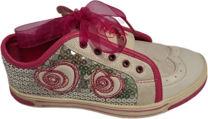 WINX-GIRL SNEAKER-WHITE MET GLITTERS-SIZE 35