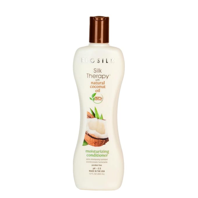BioSilk Silk Therapy Coconut Oil - Hydraterende Conditioner - Droog & Pluizig Haar - 355 ml