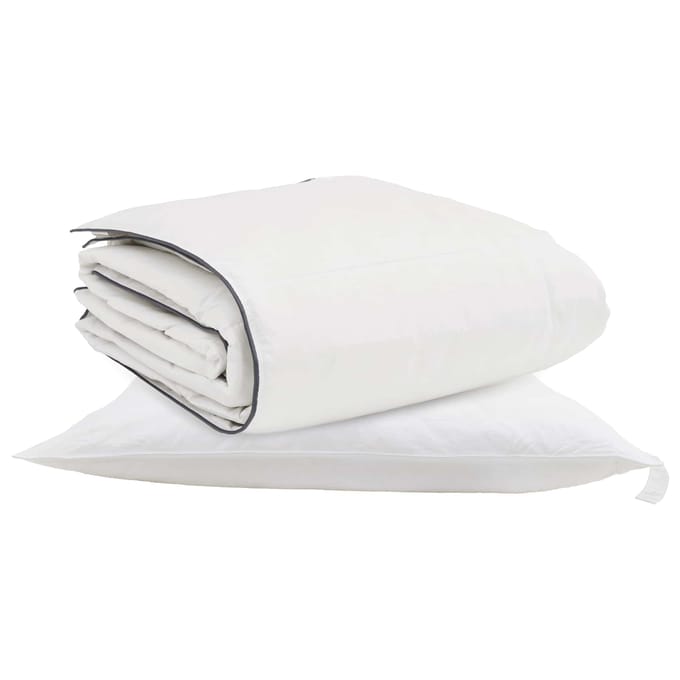 vidaXL - Winter - Duvet - met - kussen - 2 - st - Wit - Donsveer
