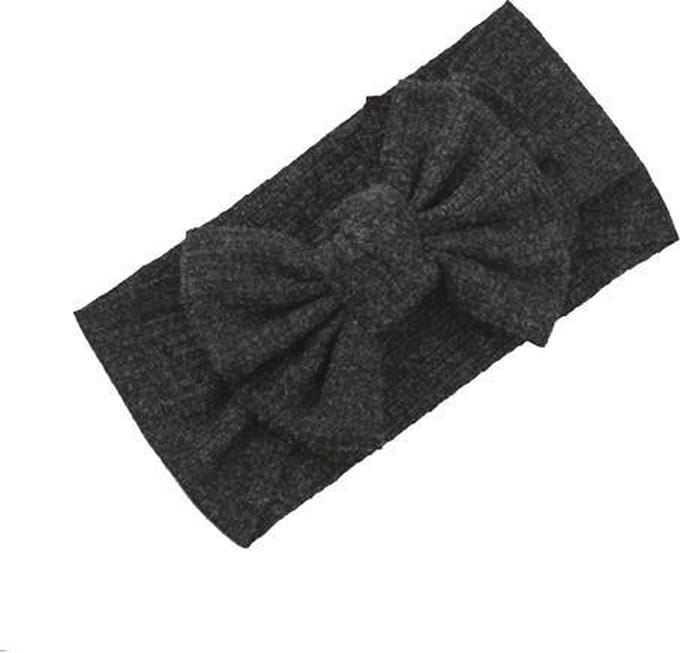 Kinder Haarband Antraciet Strik / Bow | Microfiber | 0-6 jaar | Fashion Favorite