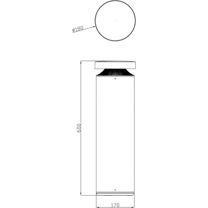 Deko Light 730493 Faro 60 Staande LED-tuinlamp LED LED vast ingebouwd 24 W Donkergrijs