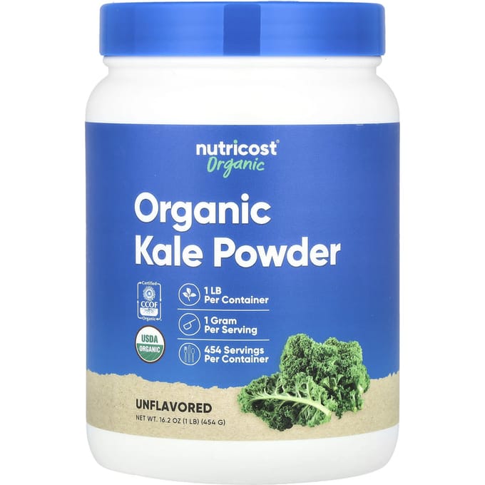 Nutricost, poudre de chou frisé biologique, sans saveur, 473 g (454 g)