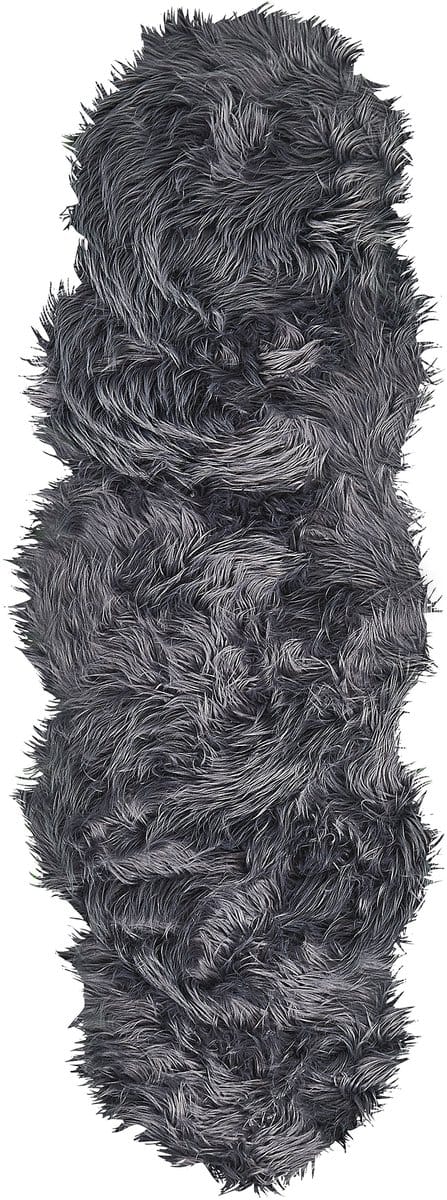 MAMUNGARI - Schapenvel - Donkergrijs - 60 x 180 cm - Acryl