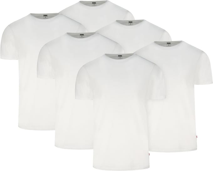 6-pack Levi's heren T-shirt Rond-Neck
