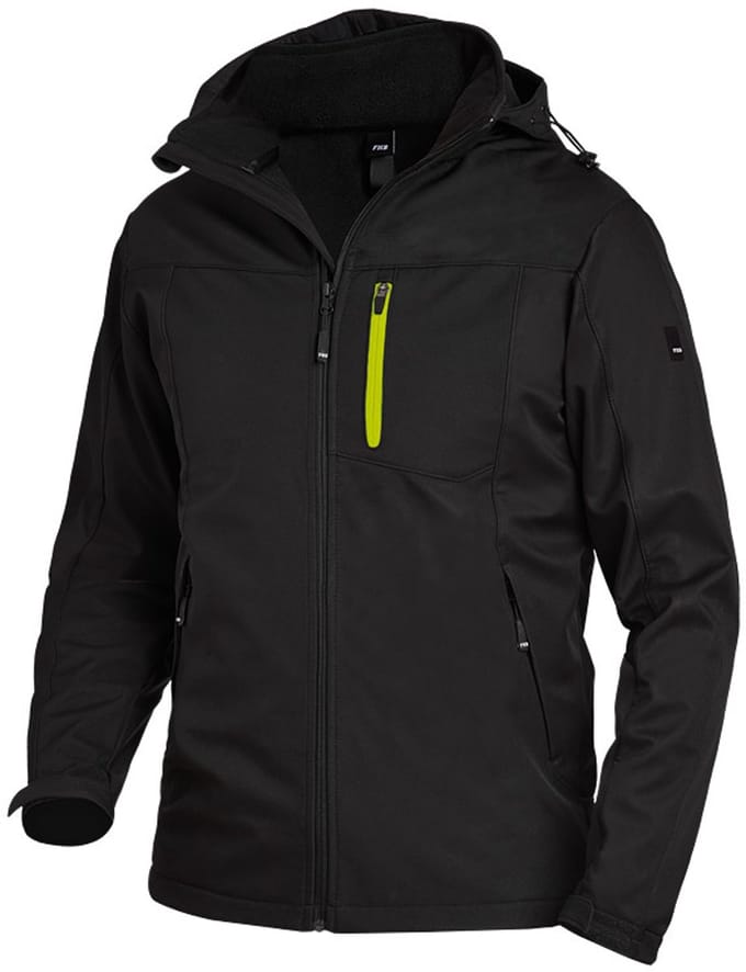 FHB Jannik Softshell-Jack Antraciet-Zwart maat L