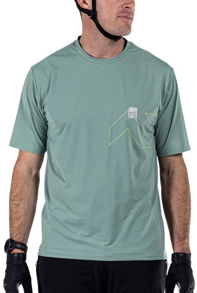 Leatt Mtb Trail 1.0 X-flow T-shirt Met Korte Mouwen Groen M Man