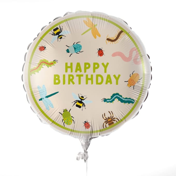 Ginger Ray - Folieballon happy birthday bug party - 45 cm