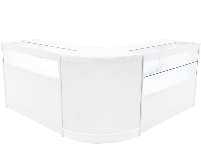 Adonis led-winkeltoonbankset - wit - b1200/c1200/cm60