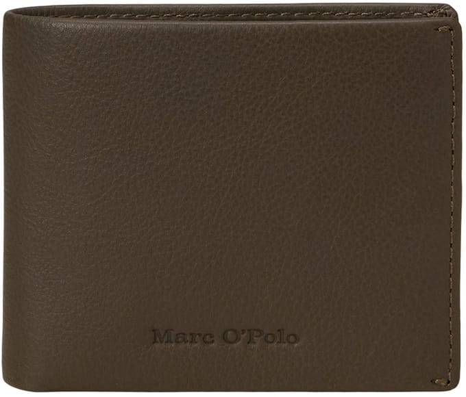 Marc O'Polo Leren portemonnee Tom Combi Wallet Dark Nickle Taupe
