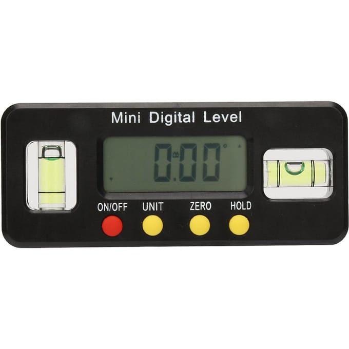 360 Graden Mini Digitale Hoekmeter Hoekzoeker Inclinometer Magnetische Bodem (100 mm) gray