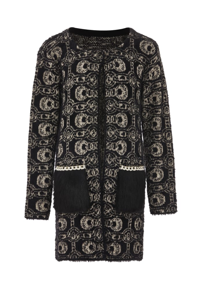 Faina Vest Dames zwart en wit