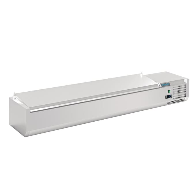 Polar G Serie opzetvoorbereidingskoelkast met deksel 8x 1/4GN