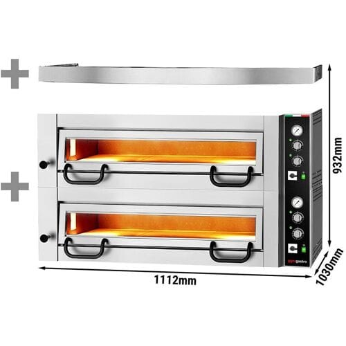 GGM Gastro Elektro Pizzaofen Power - 4+4x 34 cm - Manuell - inkl. Haube