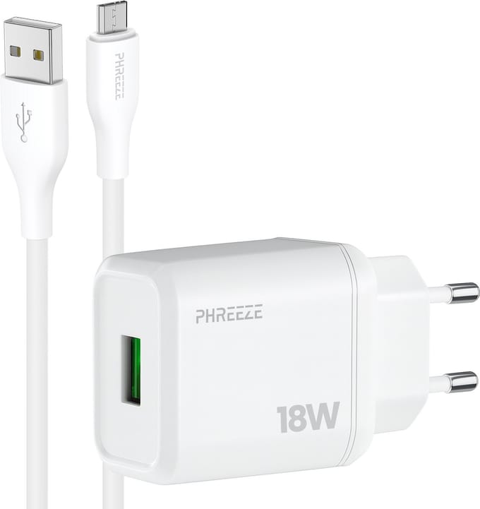 Phreeze usb adapter 5 V 3 A - Usb A naar micro usb kabel 1 meter - Oplader voor draadloze toetsenbord muis e reader headset en controller