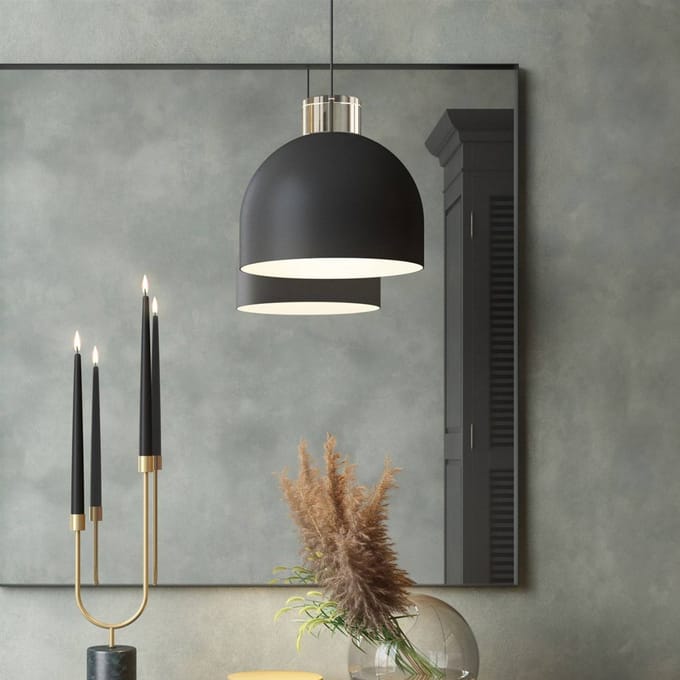 AYTM Luceo Hanglamp rond - zwart - Ø 28 cm