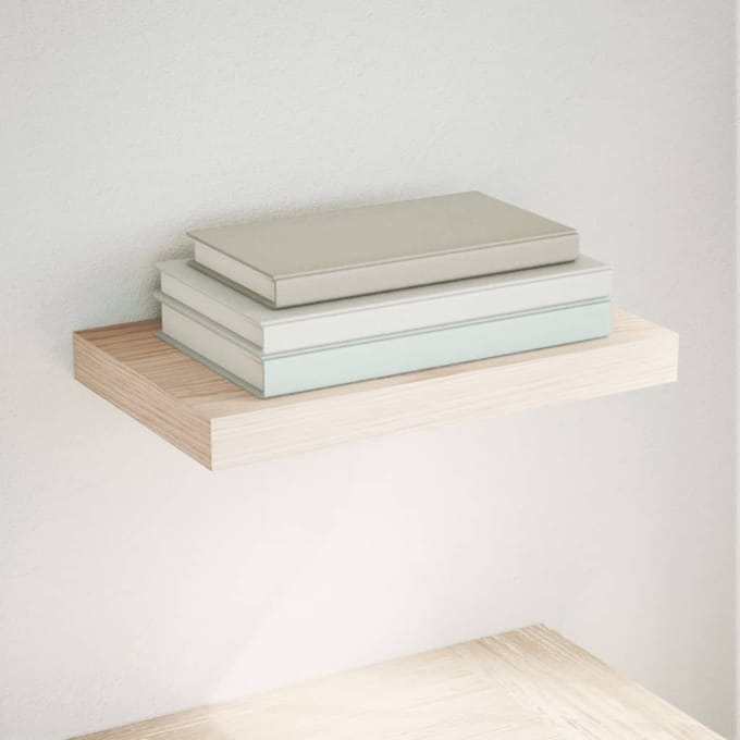 vidaXL - Wandschap - 40x23,5x4 - cm - bewerkt - hout