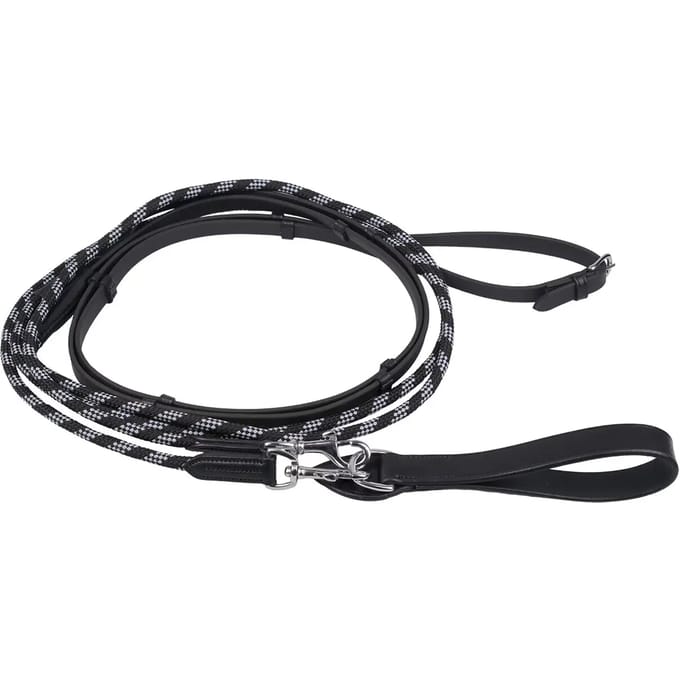 Qhp Slofteugels Biothane Zwart - paard