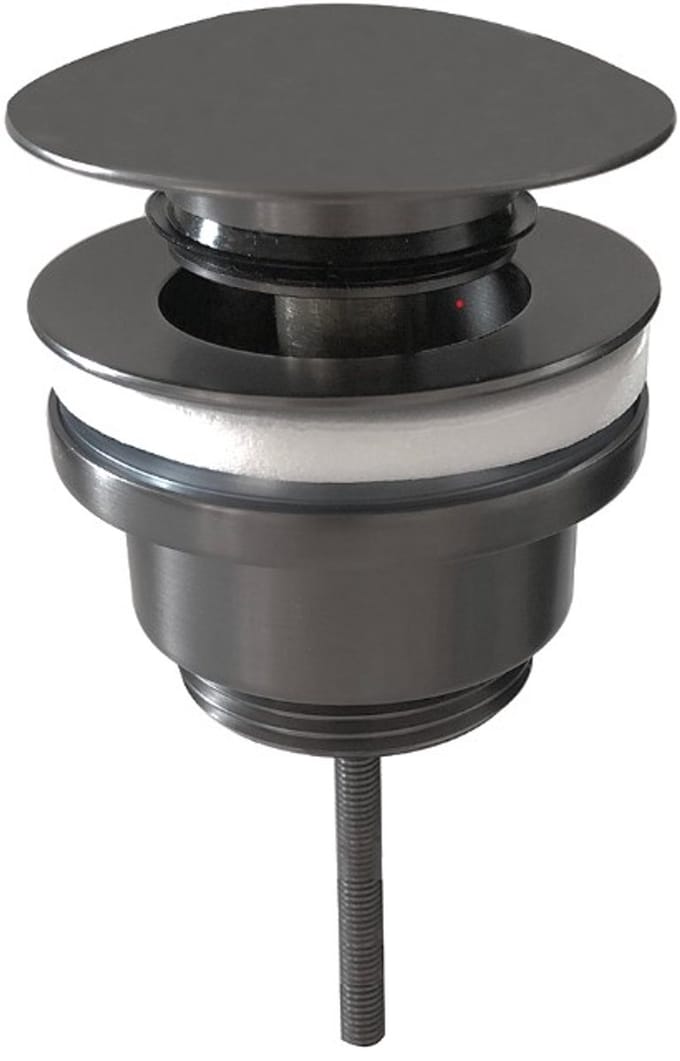 Sanifun Luxe Clickwaste Sprangler Gunmetal–Laag model, met PVD-coating