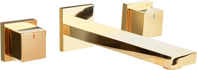 PAILON - Wandgemonteerde mengkraan - Goud - Messing