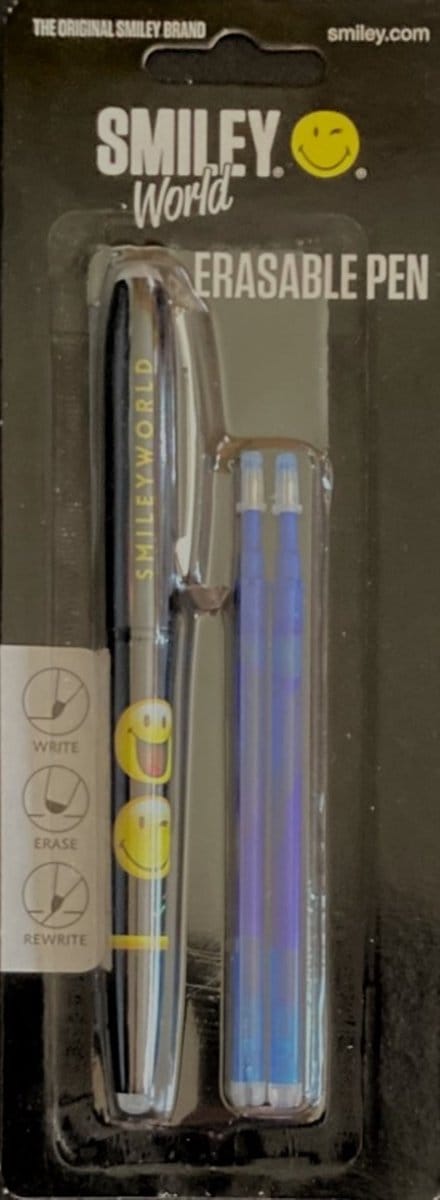 Smiley World - Uitwisbare gelpen met 2 vullingen