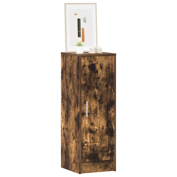 vidaXL - Schoenenkasten - 32 - x - 35 - x - 92 - cm - Gerookt - eiken